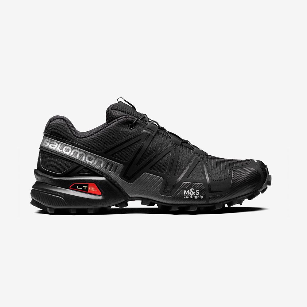 Salomon Singapore Mens Sneakers - SPEEDCROSS 3 Black | 30962-TYGU